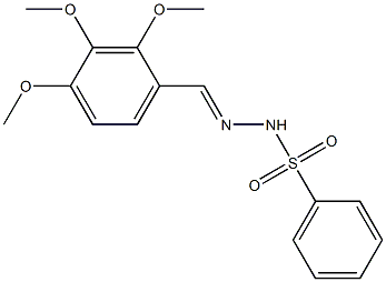 N-[(E)-(2,3,4-trimethoxyphenyl)methylideneamino]benzenesulfonamide Struktur