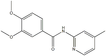 3,4-dimethoxy-N-(4-methylpyridin-2-yl)benzamide Struktur