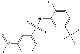 N-[2-chloro-5-(trifluoromethyl)phenyl]-3-nitrobenzenesulfonamide Struktur