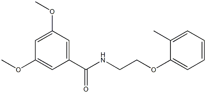 3,5-dimethoxy-N-[2-(2-methylphenoxy)ethyl]benzamide Struktur