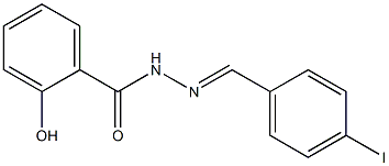 2-hydroxy-N-[(E)-(4-iodophenyl)methylideneamino]benzamide Struktur