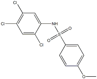 4-methoxy-N-(2,4,5-trichlorophenyl)benzenesulfonamide Struktur