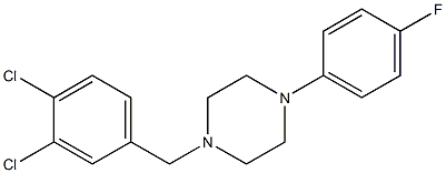 1-[(3,4-dichlorophenyl)methyl]-4-(4-fluorophenyl)piperazine Struktur