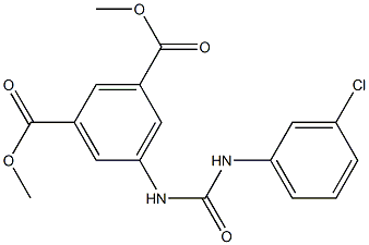 dimethyl 5-[(3-chlorophenyl)carbamoylamino]benzene-1,3-dicarboxylate Struktur