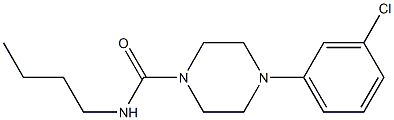 N-butyl-4-(3-chlorophenyl)piperazine-1-carboxamide Struktur