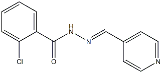 2-chloro-N-[(E)-pyridin-4-ylmethylideneamino]benzamide Struktur