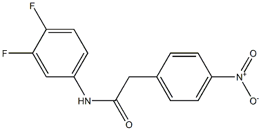 N-(3,4-difluorophenyl)-2-(4-nitrophenyl)acetamide Struktur