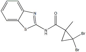 N-(1,3-benzothiazol-2-yl)-2,2-dibromo-1-methylcyclopropane-1-carboxamide Struktur