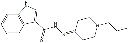 N-[(1-propylpiperidin-4-ylidene)amino]-1H-indole-3-carboxamide Struktur