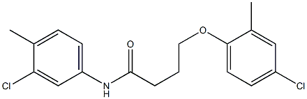 4-(4-chloro-2-methylphenoxy)-N-(3-chloro-4-methylphenyl)butanamide Struktur