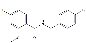 N-[(4-chlorophenyl)methyl]-2,4-dimethoxybenzamide Struktur