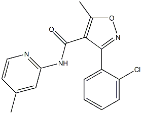 3-(2-chlorophenyl)-5-methyl-N-(4-methylpyridin-2-yl)-1,2-oxazole-4-carboxamide Struktur