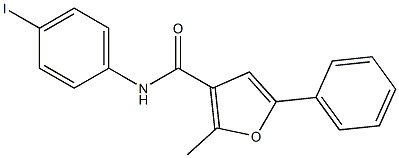 N-(4-iodophenyl)-2-methyl-5-phenylfuran-3-carboxamide Struktur