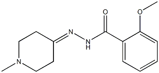 2-methoxy-N-[(1-methylpiperidin-4-ylidene)amino]benzamide Struktur