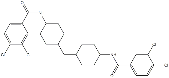 3,4-dichloro-N-[4-[[4-[(3,4-dichlorobenzoyl)amino]cyclohexyl]methyl]cyclohexyl]benzamide Struktur