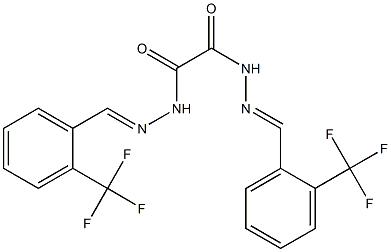 N,N'-bis[(E)-[2-(trifluoromethyl)phenyl]methylideneamino]oxamide Struktur