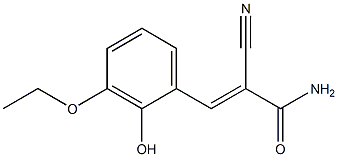 (E)-2-cyano-3-(3-ethoxy-2-hydroxyphenyl)prop-2-enamide Struktur