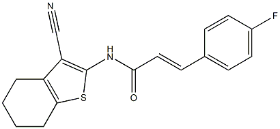 (E)-N-(3-cyano-4,5,6,7-tetrahydro-1-benzothiophen-2-yl)-3-(4-fluorophenyl)prop-2-enamide