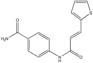 4-[[(E)-3-thiophen-2-ylprop-2-enoyl]amino]benzamide Struktur