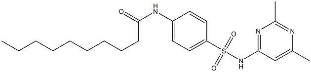 N-[4-[(2,6-dimethylpyrimidin-4-yl)sulfamoyl]phenyl]decanamide Struktur