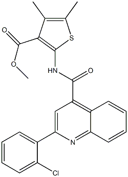 methyl 2-[[2-(2-chlorophenyl)quinoline-4-carbonyl]amino]-4,5-dimethylthiophene-3-carboxylate Struktur