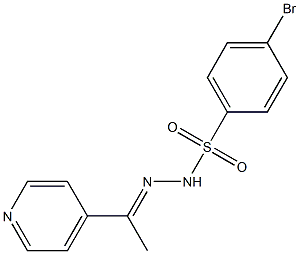 4-bromo-N-[(E)-1-pyridin-4-ylethylideneamino]benzenesulfonamide Struktur