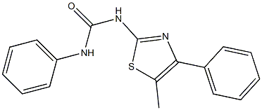 1-(5-methyl-4-phenyl-1,3-thiazol-2-yl)-3-phenylurea Struktur