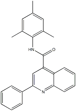 2-phenyl-N-(2,4,6-trimethylphenyl)quinoline-4-carboxamide Struktur