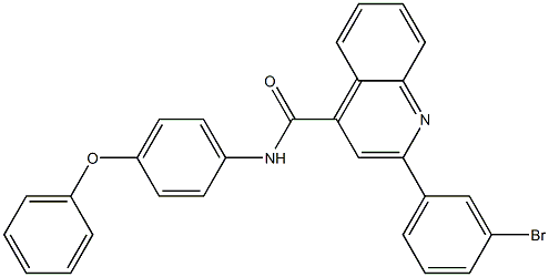 2-(3-bromophenyl)-N-(4-phenoxyphenyl)quinoline-4-carboxamide Struktur