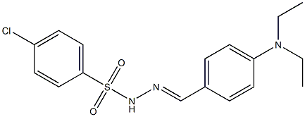 4-chloro-N-[(E)-[4-(diethylamino)phenyl]methylideneamino]benzenesulfonamide Struktur