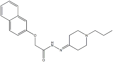 2-naphthalen-2-yloxy-N-[(1-propylpiperidin-4-ylidene)amino]acetamide Struktur