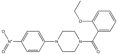 (2-ethoxyphenyl)-[4-(4-nitrophenyl)piperazin-1-yl]methanone Struktur