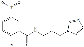 2-chloro-N-(3-imidazol-1-ylpropyl)-5-nitrobenzamide Struktur