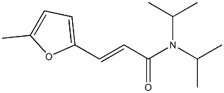 (E)-3-(5-methylfuran-2-yl)-N,N-di(propan-2-yl)prop-2-enamide Struktur