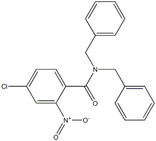 N,N-dibenzyl-4-chloro-2-nitrobenzamide Struktur