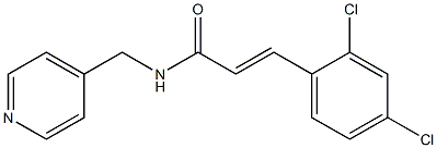 (E)-3-(2,4-dichlorophenyl)-N-(pyridin-4-ylmethyl)prop-2-enamide Struktur