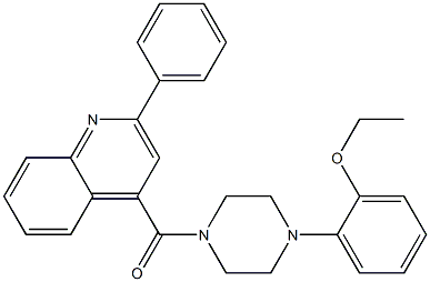 [4-(2-ethoxyphenyl)piperazin-1-yl]-(2-phenylquinolin-4-yl)methanone Struktur