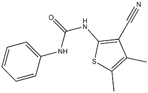 1-(3-cyano-4,5-dimethylthiophen-2-yl)-3-phenylurea Struktur