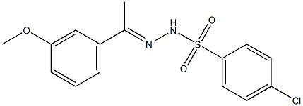 4-chloro-N-[(E)-1-(3-methoxyphenyl)ethylideneamino]benzenesulfonamide Struktur