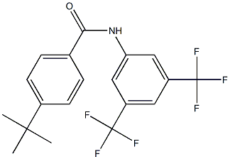 N-[3,5-bis(trifluoromethyl)phenyl]-4-tert-butylbenzamide Struktur