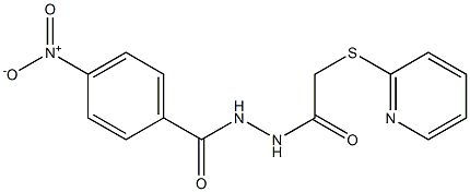 4-nitro-N'-(2-pyridin-2-ylsulfanylacetyl)benzohydrazide Struktur