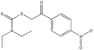 [2-(4-nitrophenyl)-2-oxoethyl] N,N-diethylcarbamodithioate Struktur