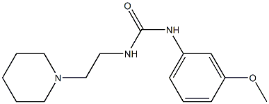 1-(3-methoxyphenyl)-3-(2-piperidin-1-ylethyl)urea Struktur