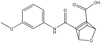 2-[(3-methoxyphenyl)carbamoyl]-7-oxabicyclo[2.2.1]hept-5-ene-3-carboxylic acid Struktur