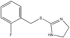 2-[(2-fluorophenyl)methylsulfanyl]-4,5-dihydro-1H-imidazole Struktur