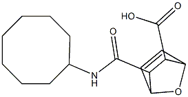 2-(cyclooctylcarbamoyl)-7-oxabicyclo[2.2.1]hept-5-ene-3-carboxylic acid Struktur