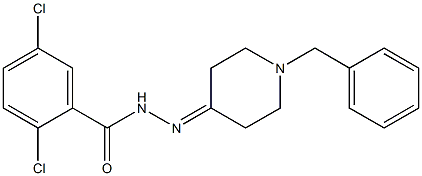 N-[(1-benzylpiperidin-4-ylidene)amino]-2,5-dichlorobenzamide Struktur