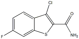 3-chloro-6-fluoro-1-benzothiophene-2-carboxamide Struktur