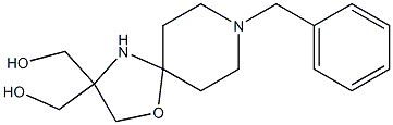 [8-benzyl-3-(hydroxymethyl)-1-oxa-4,8-diazaspiro[4.5]decan-3-yl]methanol Struktur