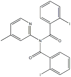 2-iodo-N-(2-iodobenzoyl)-N-(4-methylpyridin-2-yl)benzamide Struktur